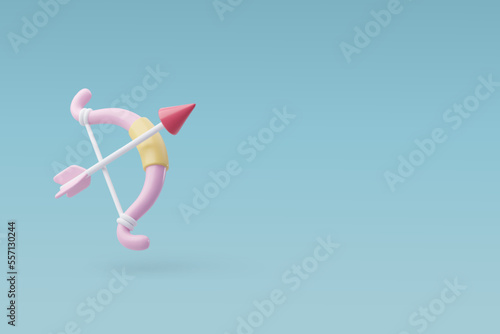 3d Vector Cupid Arrow. Anniversary, Valentine's Day Concept.