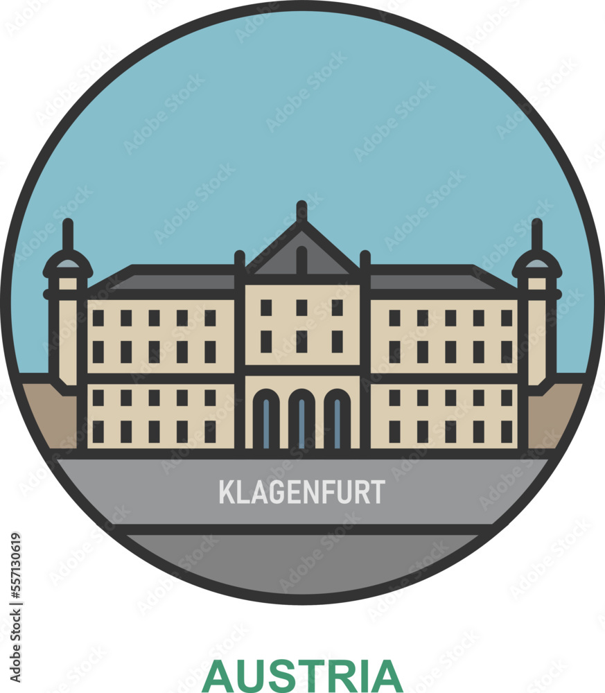 Klagenfurt. Cities and towns in Austria
