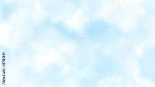 Cloudy blue sky abstract with puffy clouds background © Creative