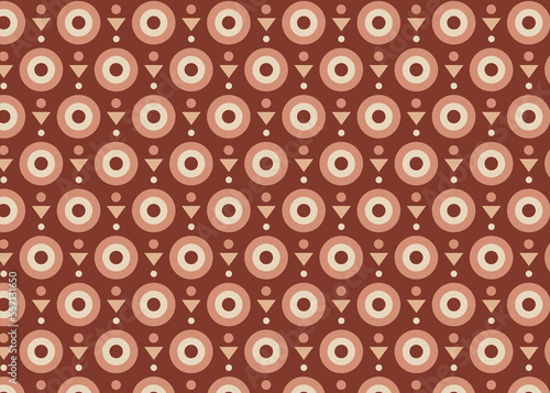 Circles on the brown background. Tileable patterns