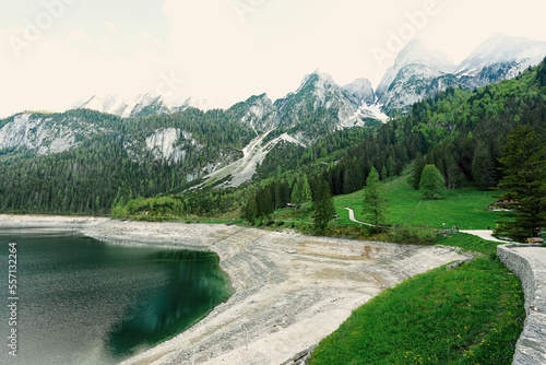Lake and mountains at Vorderer Gosausee, Gosau, Upper Austria. © AS Photo Family