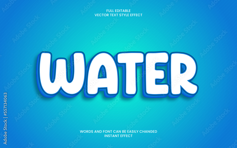 Obraz premium Water Text Effect