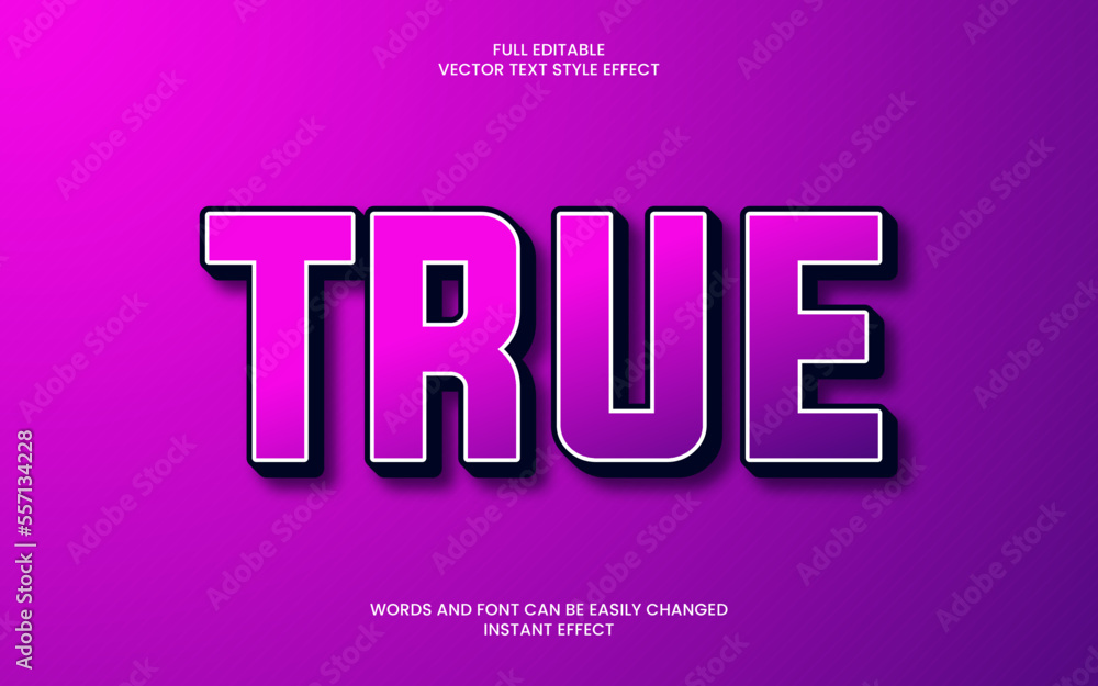 True Text Effect True Text Effect