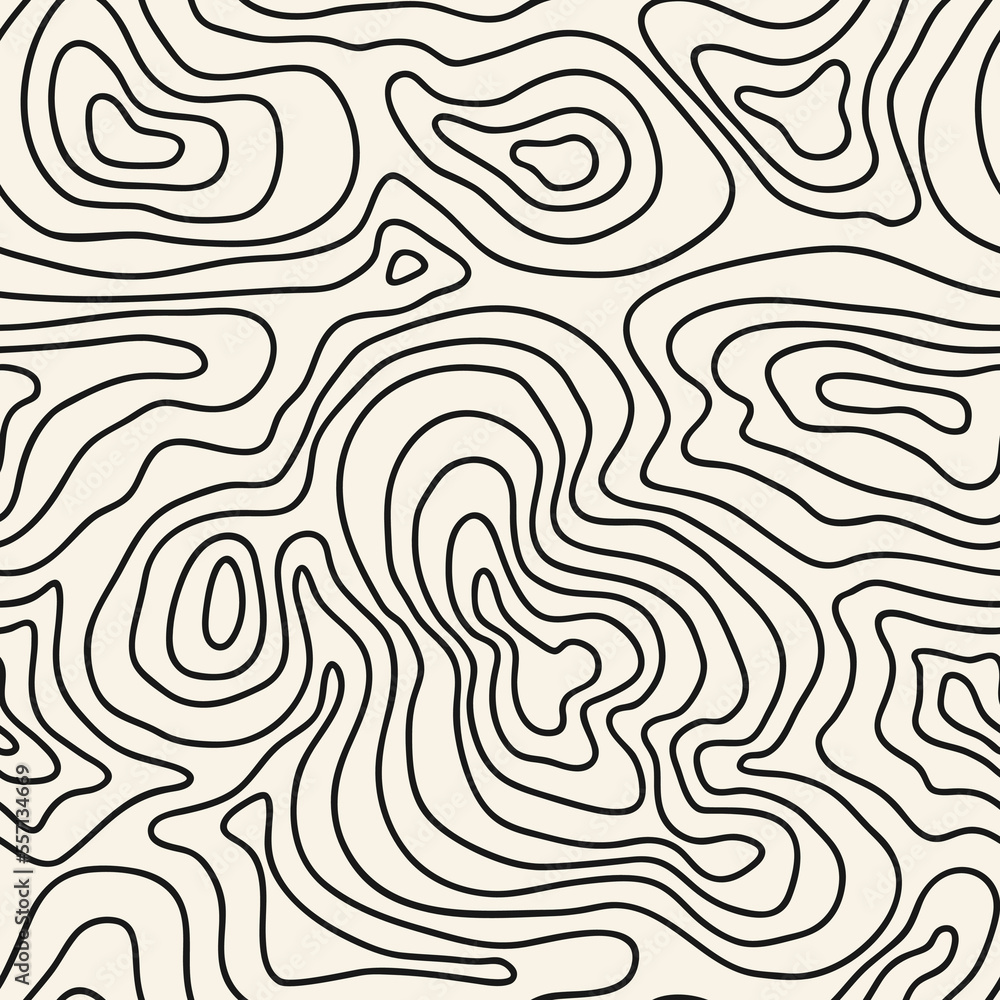 Abstract hand drawn doodle seamless pattern. Endless camo spots texture. Vector background.