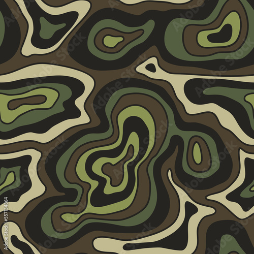 Abstract hand drawn doodle seamless pattern. Endless camo spots texture. Vector background.