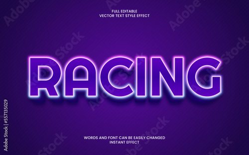 Racing Text Effect