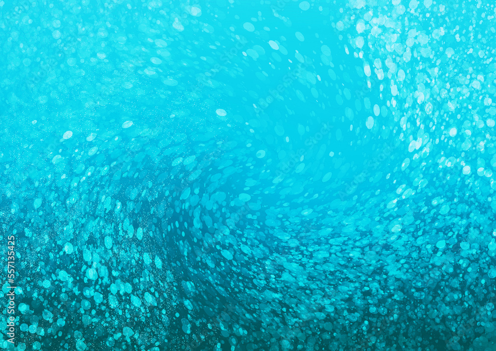 うねる蒼い海の背景イメージ