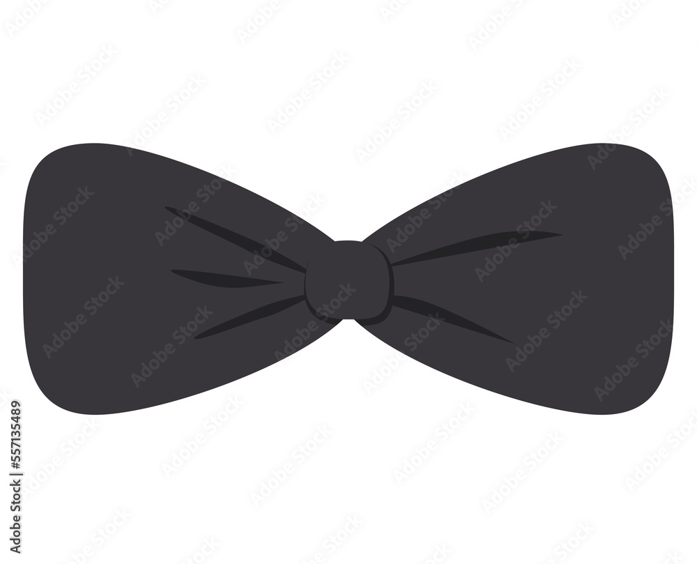 Black bow tie. Stylish tuxedo accessory for parties and official receptions in luxury expensive fabric and ceremonial vector elegance Black bow tie. Stylish tuxedo accessory for parties and official receptions in luxury expensive fabric and ceremonial vector elegance