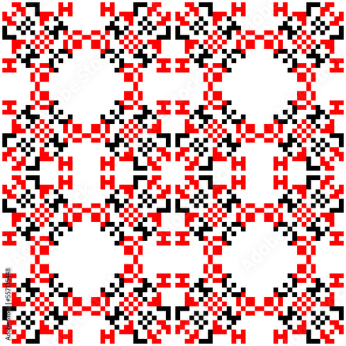 Seamless pattern traditional Ukrainian embroidery, ethnic ornament vyshyvanka