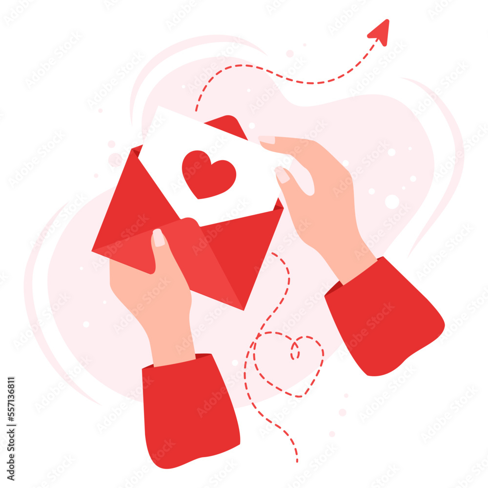 Sending romantic card. Happy Valentine. National Send a Card to a ...