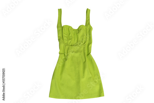 Fotografie Green sundress isolated on white background