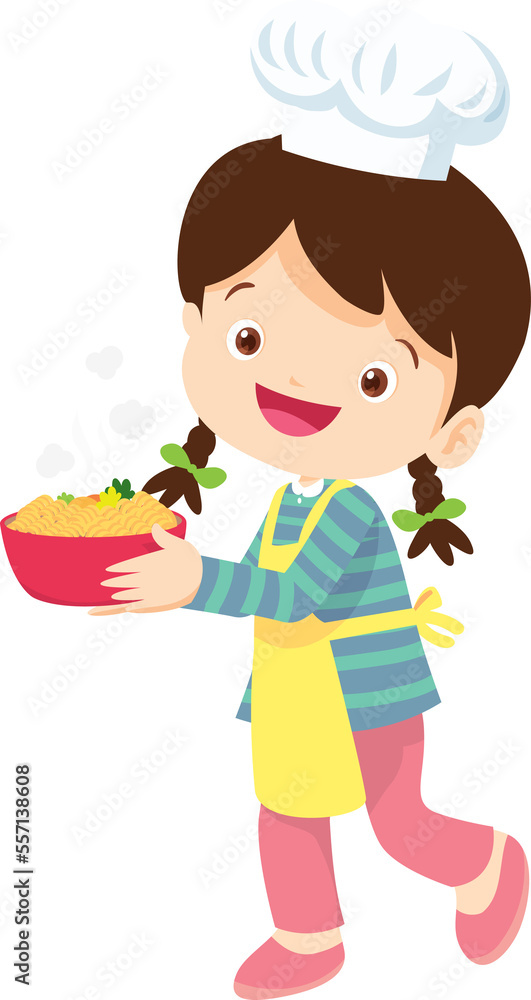 Cooking children girl Little kid making delicious food professional chef Cooking children girl Little kid making delicious food professional chef