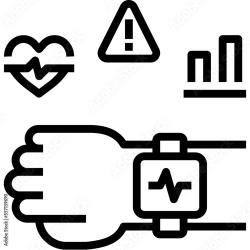 health tracker outline style icon