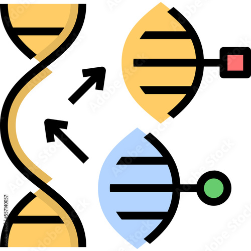 gene editing filled outline style icon