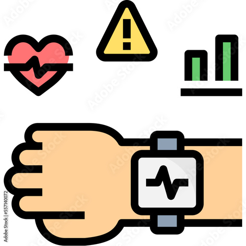 health tracker filled outline style icon