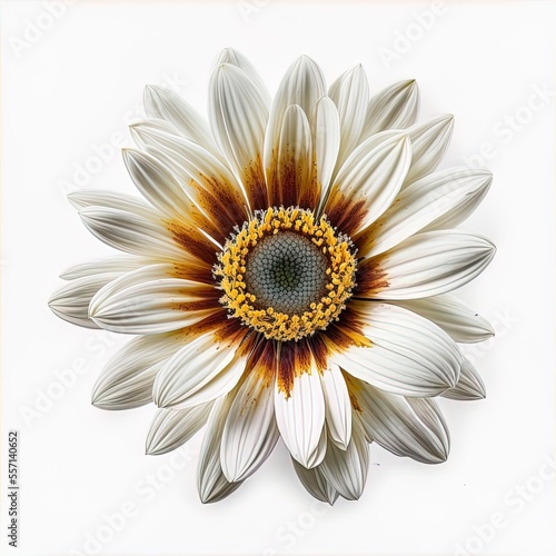 A flower on white background  Generative AI.