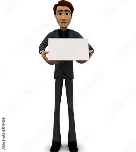 3d man holding a calender in hands concept