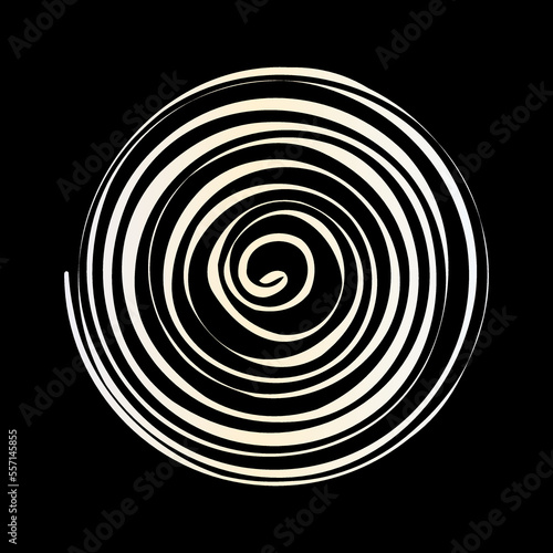 Pastel gradient decorative spiral. Vector illustration.	