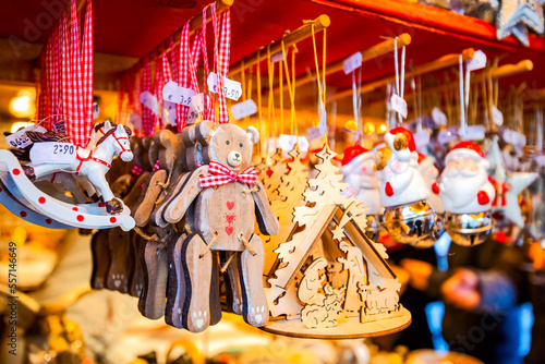 Colmar, France - Christmas Market winter traditional decorations