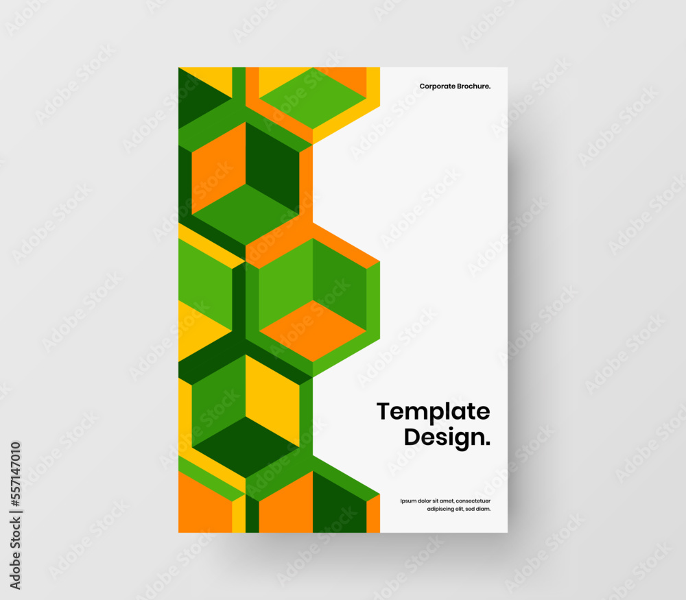 Unique booklet vector design layout. Amazing mosaic shapes company identity illustration. Unique booklet vector design layout. Amazing mosaic shapes company identity illustration.