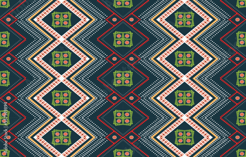 Wallpaper Mural Ethnic fabric texture pattern Abstract Geometric Vector  Torontodigital.ca