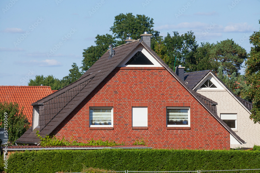 Wohngebäude, Einfamilienhäuser,  Hude, Niedersachsen, Deutschland