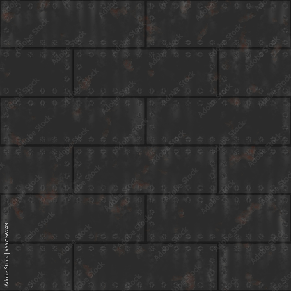 Naklejka premium SciFi Metal Plate