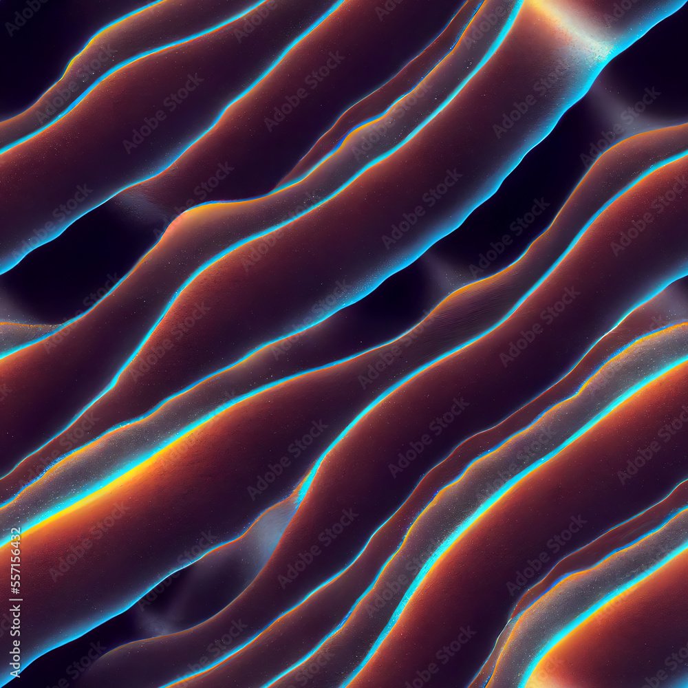 ภาพประกอบสต็อก Glowing ripple wave texture in dark bronze colors with ...