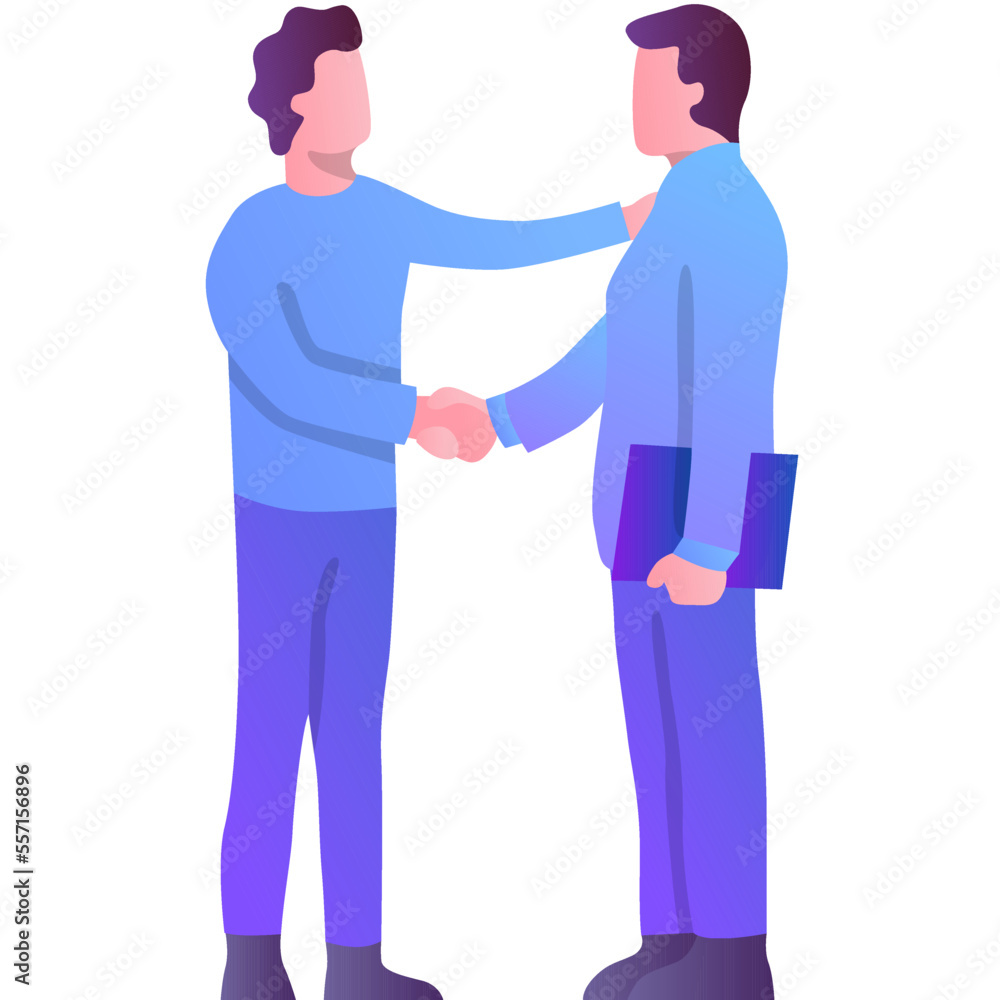Business handshake icon job deal vector people