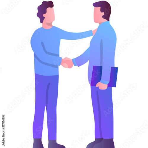 Business handshake icon job deal vector people