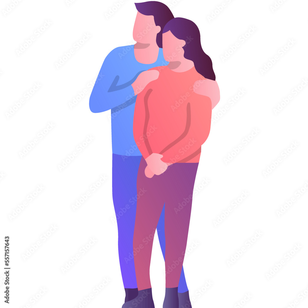 Man woman couple vector people character icon Man woman couple vector people character icon