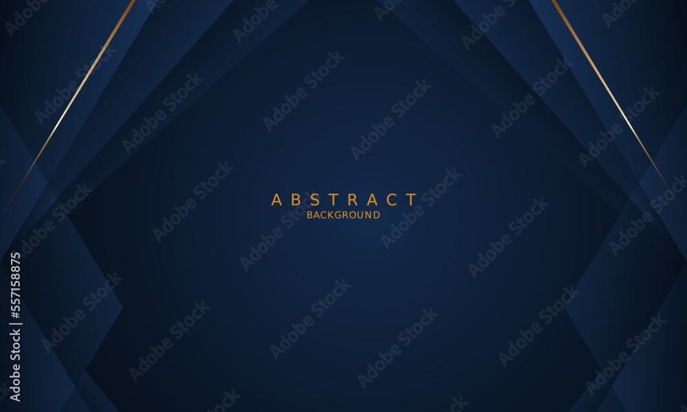 Obraz premium dark blue luxury premium background and gold line.