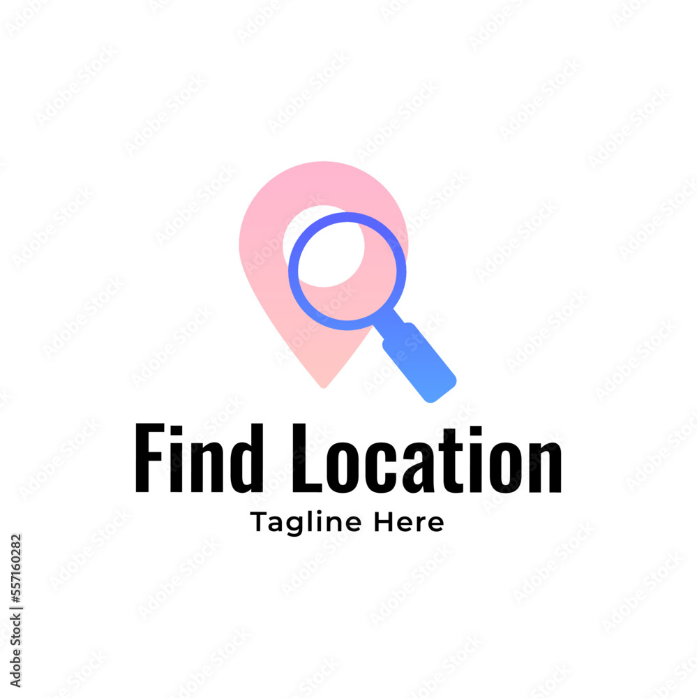 modern color Search map pin location logo design vector template modern color Search map pin location logo design vector template