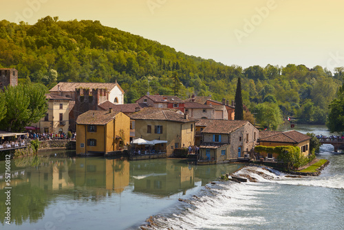 Traditional watermills in Borghetto of Valeggio sul Mincio, Verona province, Italy photo