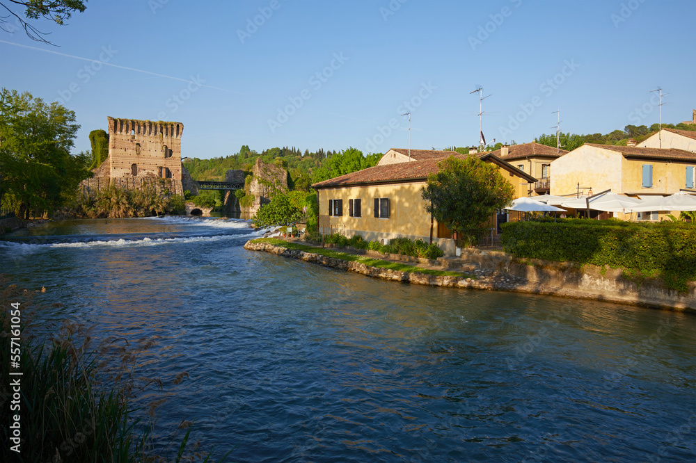 Traditional watermills in Borghetto of Valeggio sul Mincio, Verona province, Italy