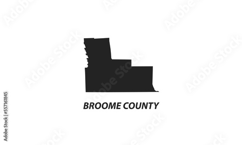 Broome County, New York map region shape