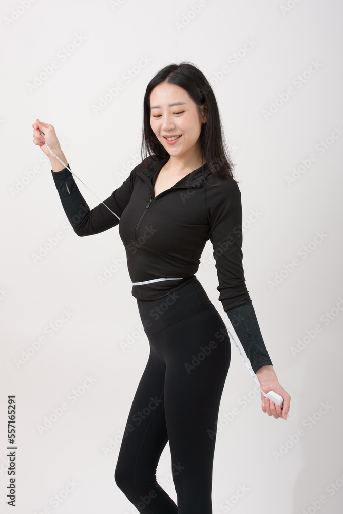 female asian model at home