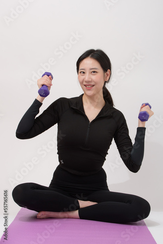 female asian model at home