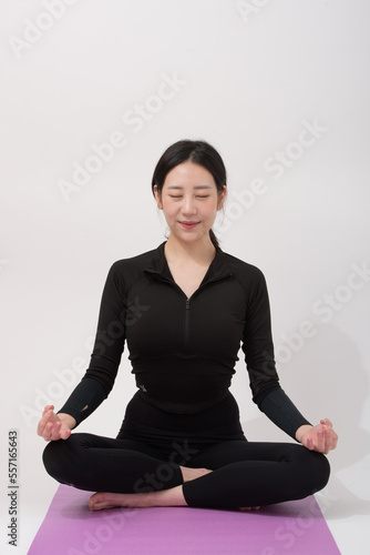 female asian model at home