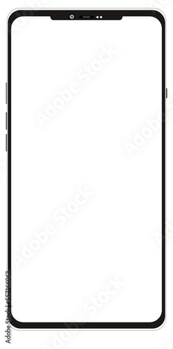Phone blank screen mockup new design. Smartphone mockup new model 2023.
