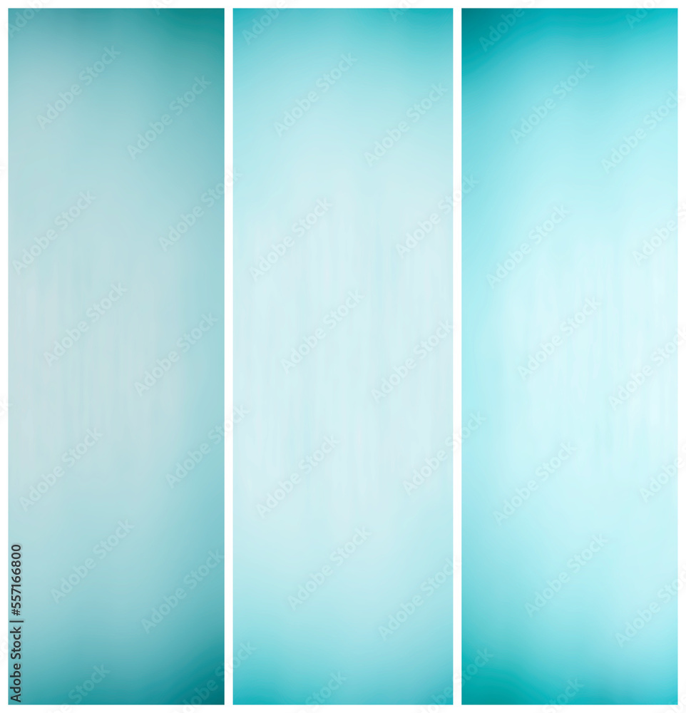 Set of Vertical Banners in Turquoise and Mint Colours as Triptych Design. Set of Vertical Banners in Turquoise and Mint Colours as Triptych Design.
