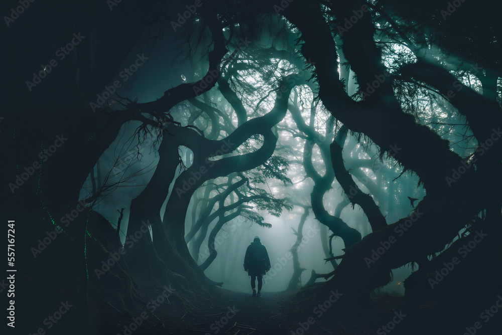 spooky horror forest