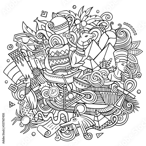 Egypt cartoon doodle funny illustration