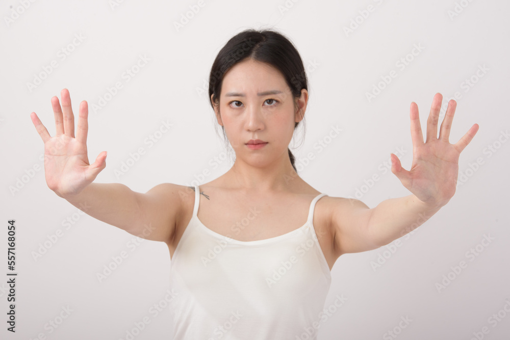 adult woman feels sick, while standing and suffering from unbearable pain. adult woman feels sick, while standing and suffering from unbearable pain.