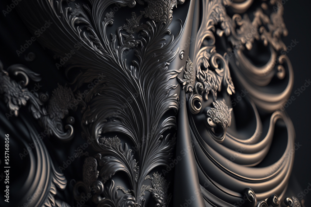 Black fabric texture and design. Generative AI Black fabric texture and design. Generative AI
