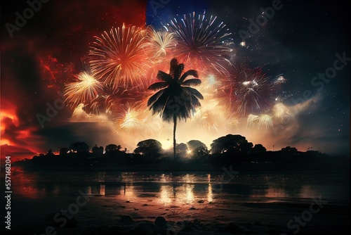 New year's fireworks in the Philippines, generative ai