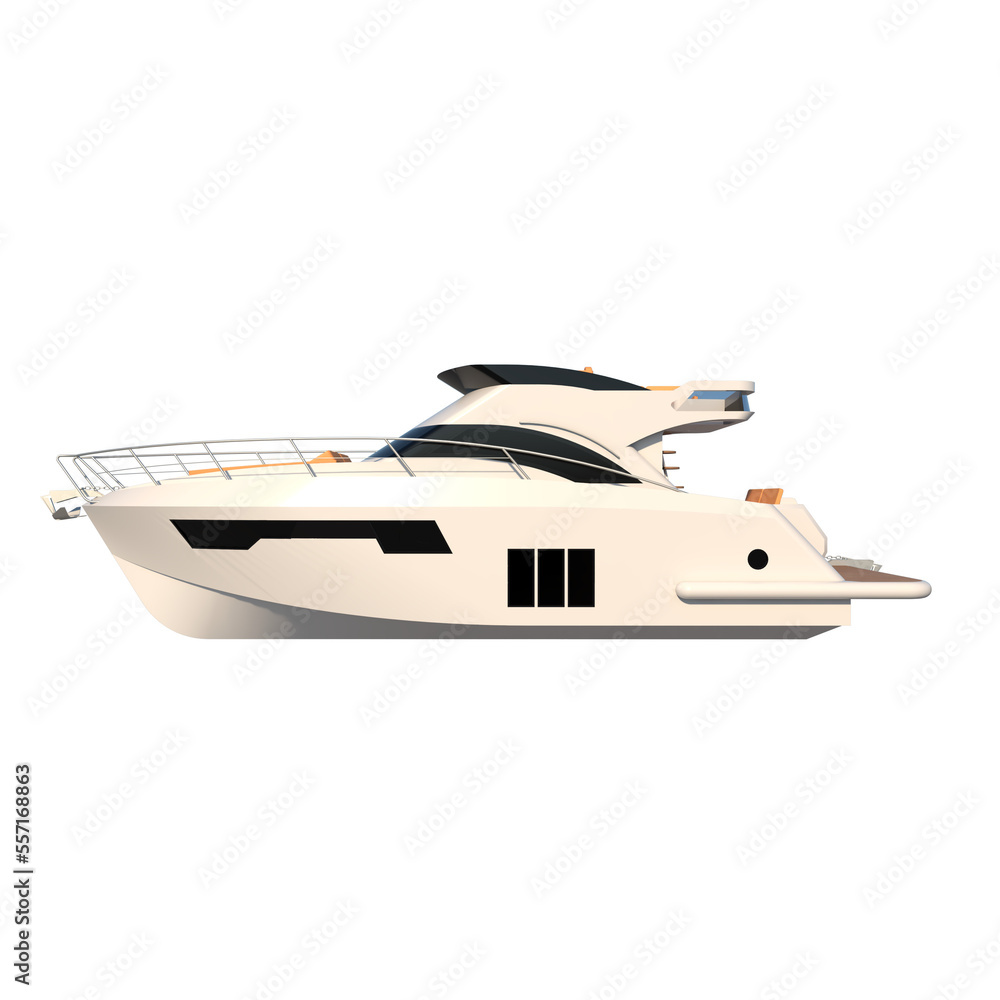 Yacht Speedboat Boat 1 - Lateral view png