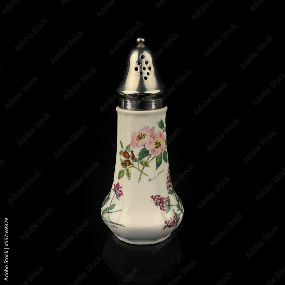 antique vessel of pepper and salt. table setting. antique vessel of pepper and salt. table setting.