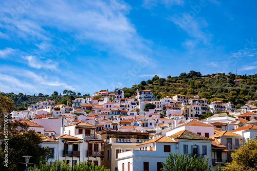 Fototapeta Naklejka Na Ścianę i Meble -  Skopelos town on Skopelos island, Greece	