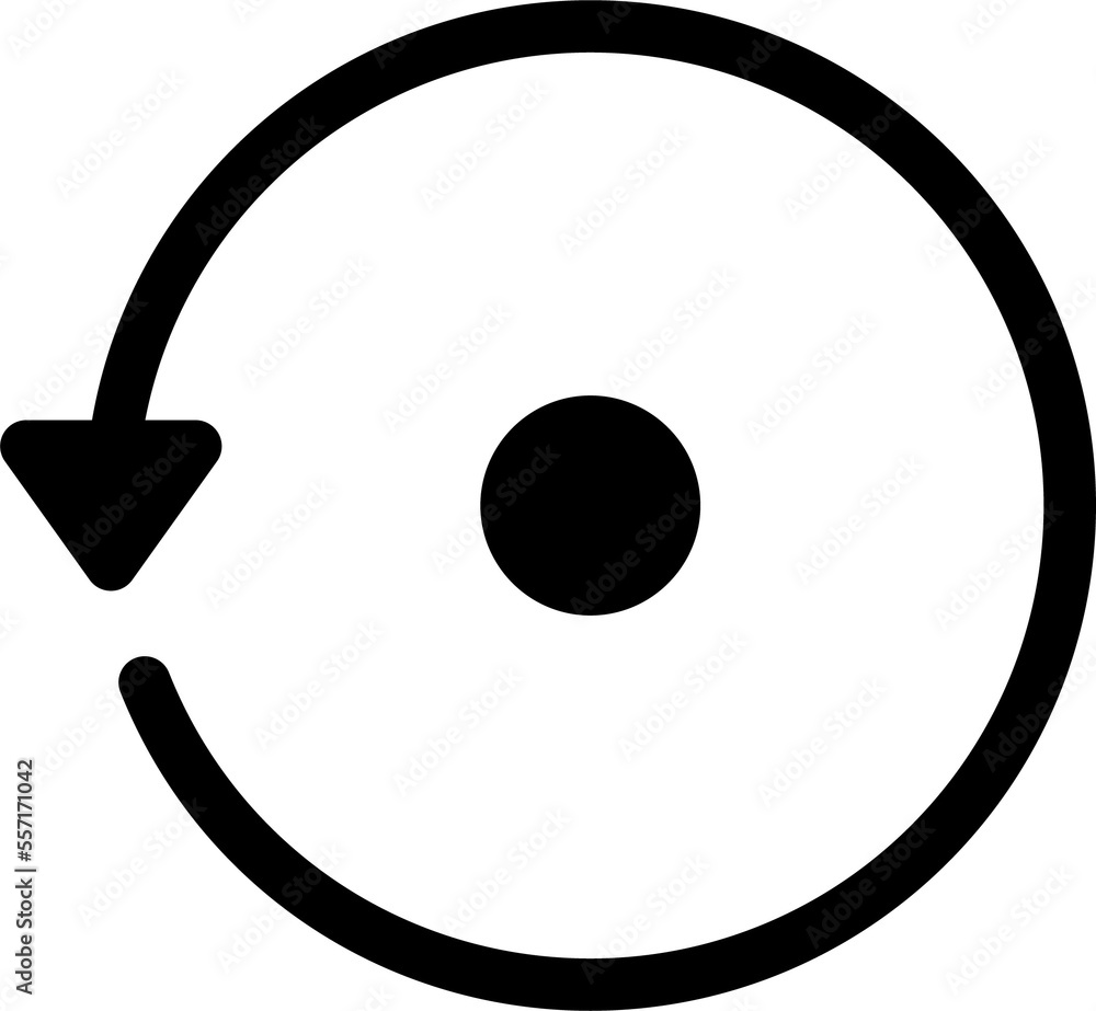 circle cycle dot arrow thin line edit, editing icon